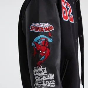 Get Marvel Aero Spider-Man Varsity Bomber Jacket