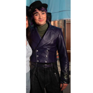 Get Max Hatter Descendants Wicked Wonderland Purple Leather Jacket