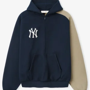 Get NY Yankees Fear of God x MLB Half-Zip Raglan Hoodie