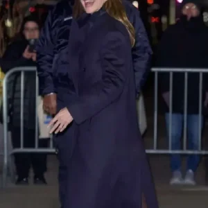Get NYC Jennifer Garner Navy Blue Trench Coat