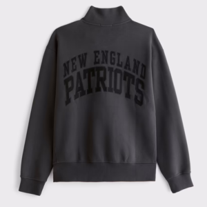 Get New England Patriots Abercrombie & Fitch Black Half-Zip Top Jacket