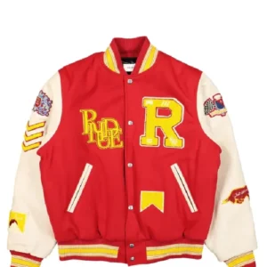 Get Philadelphia Eagles Jalen Hurts Red Varsity Jacket