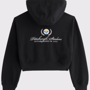 Get Pittsburgh Steelers Abercrombie & Fitch Black Full-Zip Hooded Jacket