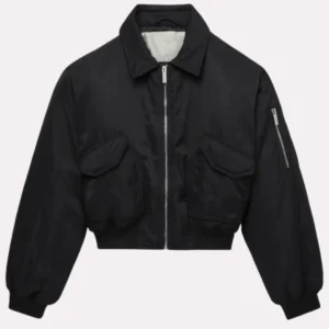Get Scarlet And Sam Bomber Black Jacket