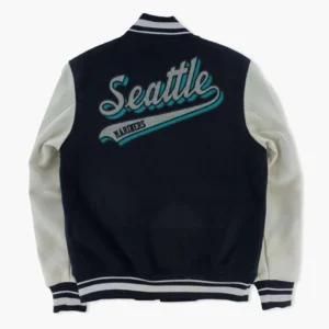 Get Seattle Mariners Script Tail Letterman Varsity Jacket