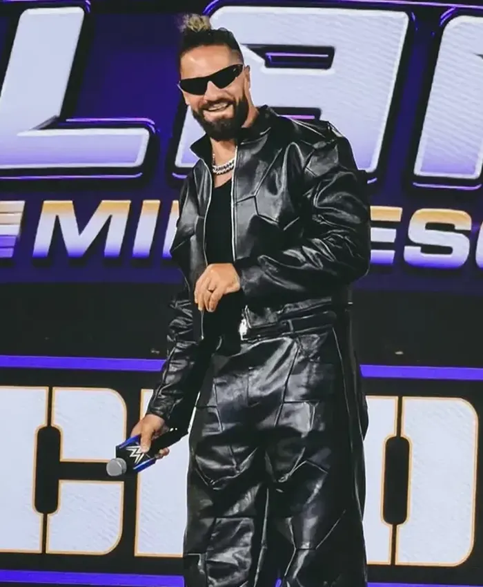 Get Seth Rollins Summerslam 2026 Kickoff Black Leather Jacket