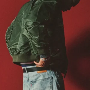 Get Shai Gilgeous-Alexander Levi’s Olive Green MA-1 Bomber Jacket