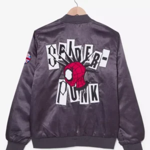 Get Spider Man Across the Spider-Verse New London Satin Bomber Jacket