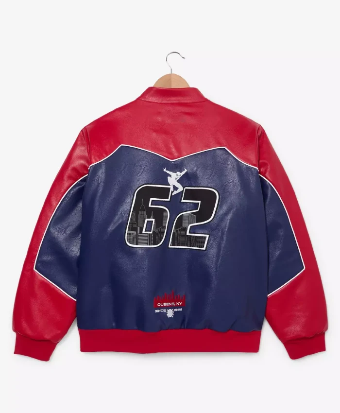 Get Spider Man Red Leather Moto Jacket