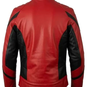 Get Spider Red and Black Leather Jacket