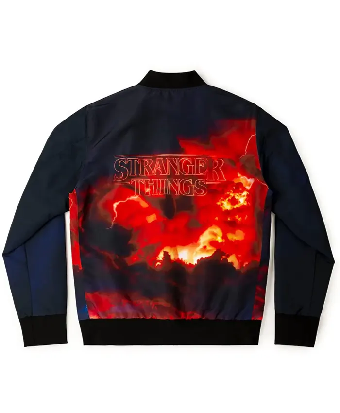 Get Stranger Things Mind Flayer White and Black Cotton Jacket