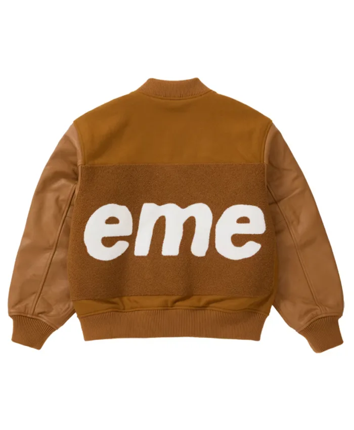 Get Supreme Big Logo Chenille Varsity Jacket