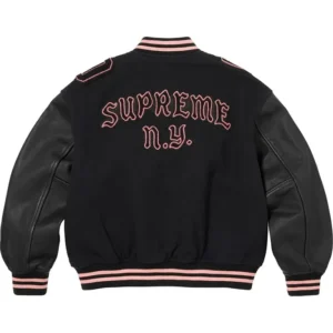 Get Supreme Fall 2026 Captains Black Varsity Jacket