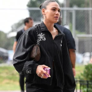 Get Trinity Rodman Adidas x Willy Chavarria Pinstripe Track Jacket