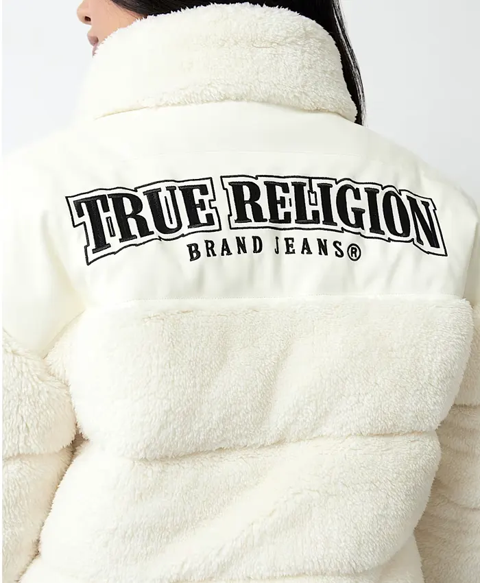Get True Religion Embroidered Sherpa Jacket