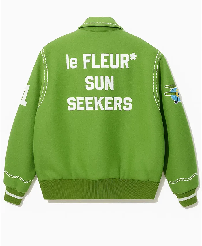 Get Tyler The Creator Sunseeker Green Varsity Jacket