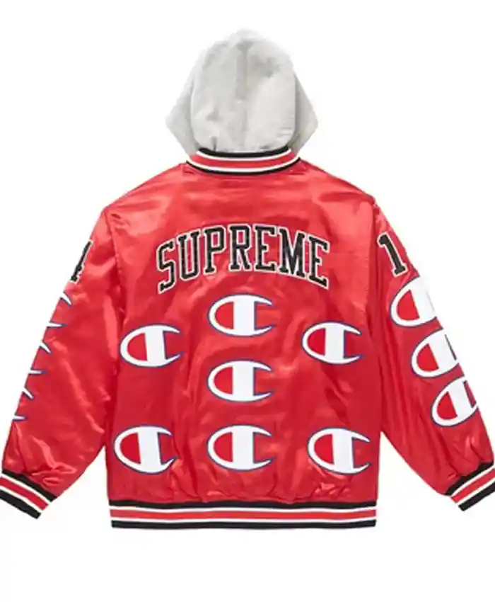 Get Varsity Supreme Champion Satin Jacket with Hood