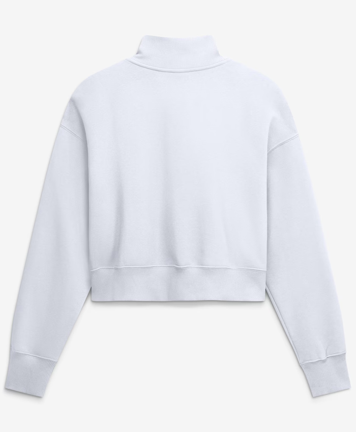 Get Women’s Nike Philadelphia Eagles White Fleece Cropped Quarter-Zip Sweatshirt