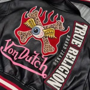 Get Women’s True Religion Von Dutch Leather Jacket