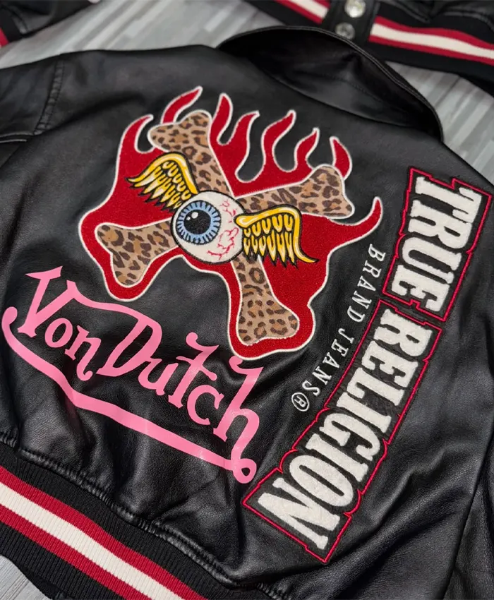 Get Women’s True Religion Von Dutch Leather Jacket