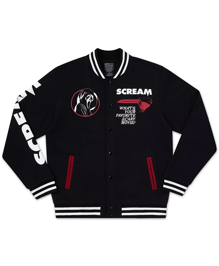 Ghost Face x Scream Varsity Jacket