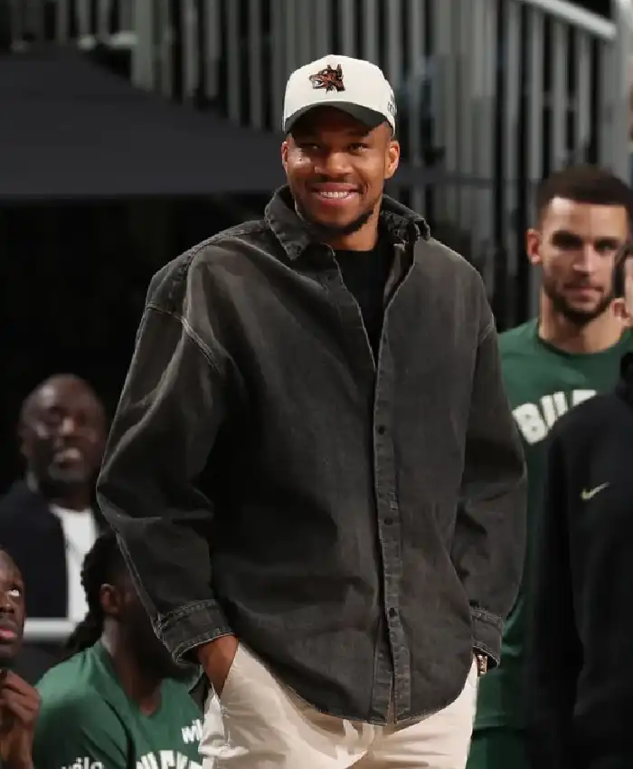 Giannis Antetokounmpo 2026 Black Denim Jacket