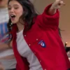 Hailee Steinfeld SoFi Stadium Red Jacket