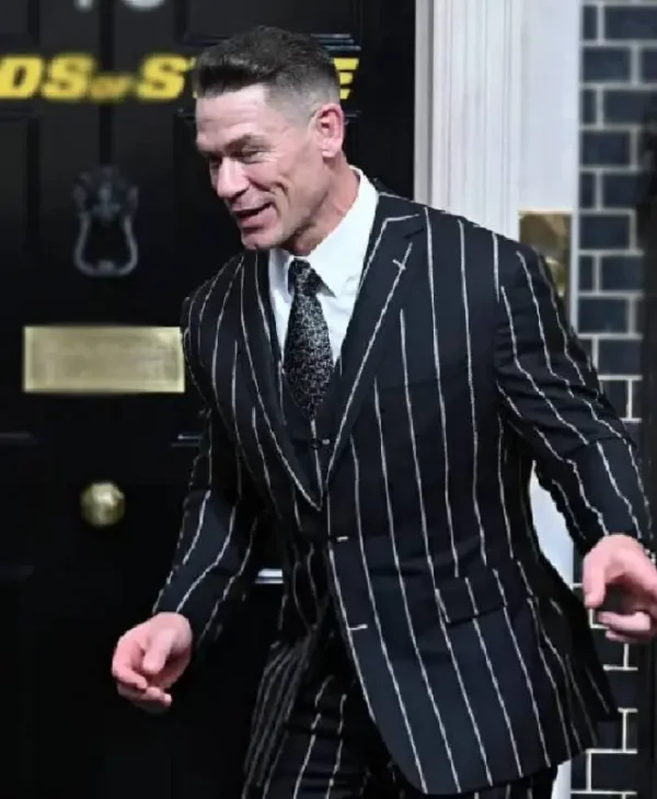 Head Of State John Cena Screening Striped Blazer