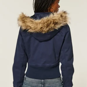 Hollister Peyton Blue Twill Jacket