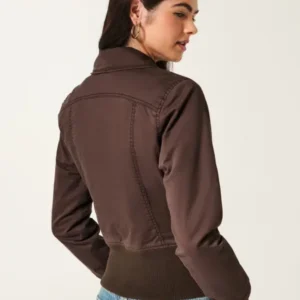 Hollister Twill Zip Up Jacket For Sale