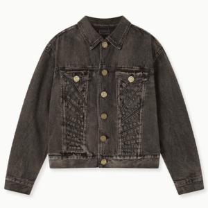 House Of Rrrors Washed Black Denim Trucker Jacket