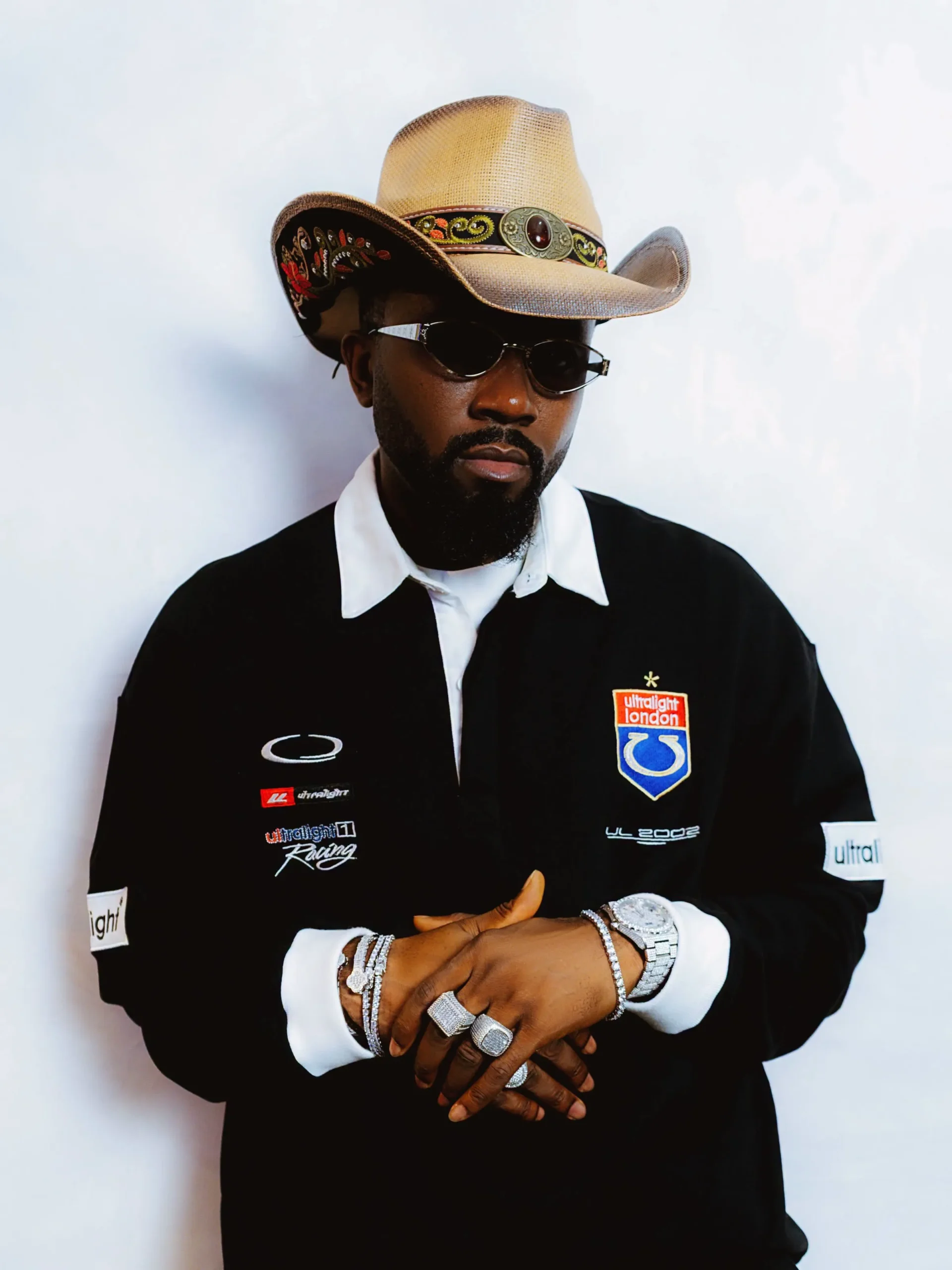 Ice Prince Black Racing Polo Long Sleeve Shirt