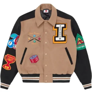 Icecream Collared Varsity Jacket