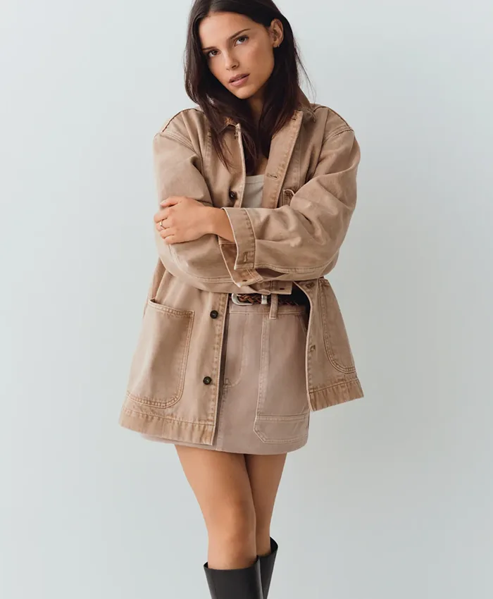 Inde Navarrette Gap Tan Denim Utility Jacket