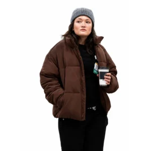 Isa Briones The Pitt S03 Brown Puffer Jacket
