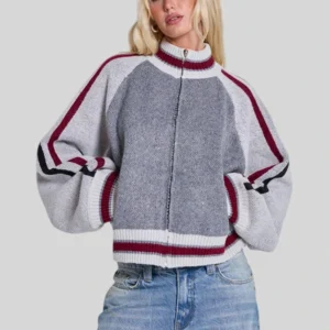 Jaded London Team 85 Knitted Bomber Jacket