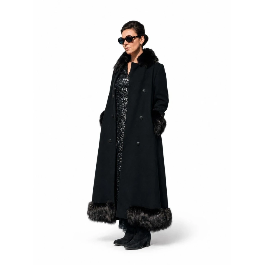 Jasmine Trinca The Eyes of Others Black long Coat