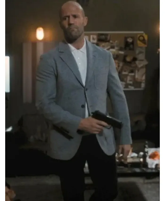 Jason Statham Wrath Of Man Grey Blazer
