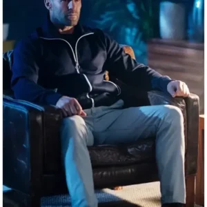 Jason Statham Wrath of Man Navy Blue Bomber Jacket
