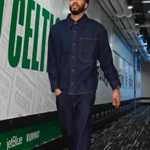 Jayson Tatum Atlanta Hawks Vs Boston Celtics Denim Jacket