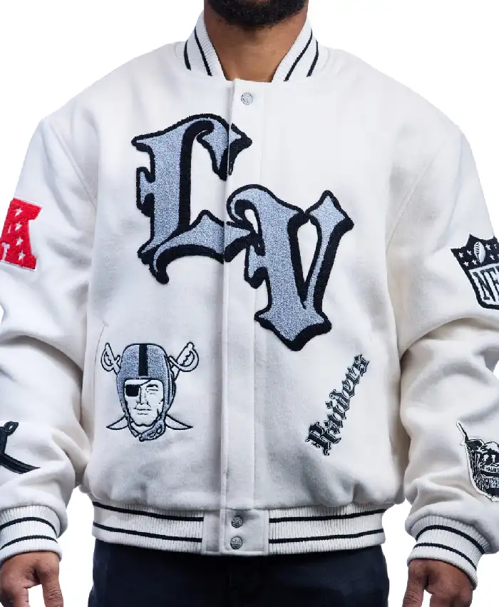 Jeff Hamilton Raiders Wool White Jacket