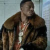 Joey Bada$$ Power Book III Raising Kanan S03 Brown Fur Jacket