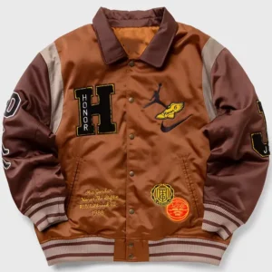 Jordan X Honor The Gift Westbrook Brown Varsity Jacket
