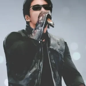Jungkook BTS World Tour ARIRANG Baltimore Black Leather Vest