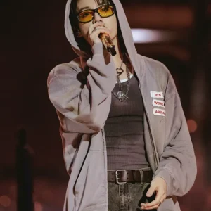 Jungkook BTS World Tour ARIRANG Baltimore Grey Hoodie