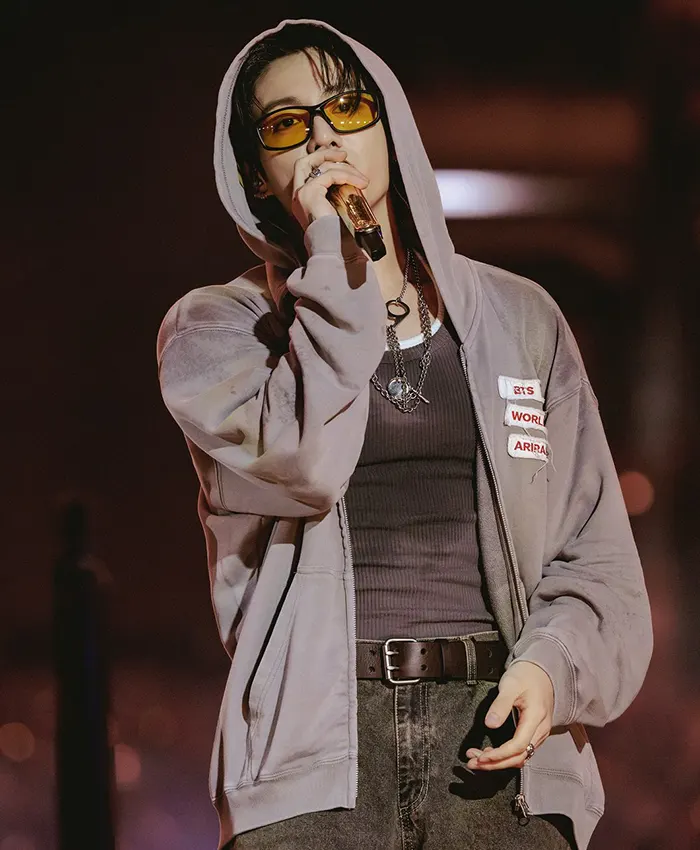 Jungkook BTS World Tour ARIRANG Baltimore Grey Hoodie