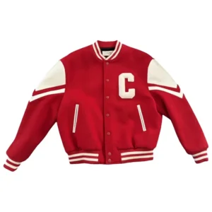 Justin Jefferson Arrival Red Celine Jackson Teddy Jacket