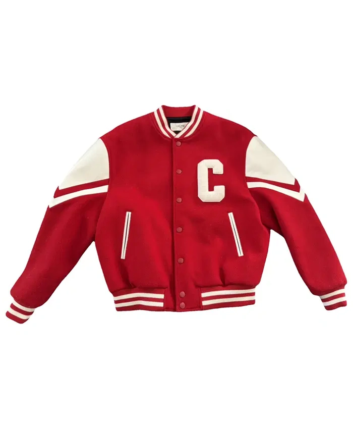 Justin Jefferson Arrival Red Celine Jackson Teddy Jacket