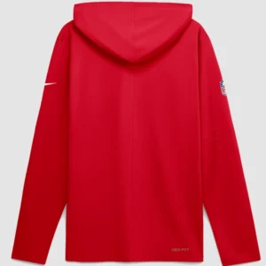 Kansas City Chiefs 2026 Sideline Long Sleeve Red Hooded T-Shirt