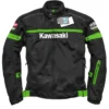 Kawasaki Mesh Black Motorcycle Jacket